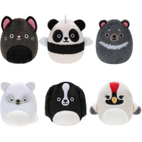 Squishville By Original Squishmallows Black And White Squad Plush - Six 2-Inch Squishmallows Plush Including Tajo  Kayce  Bambalina  Landi  Nathaniel  And Basma - Toys For Kids