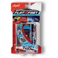 Flat 2 Fast Sky Blue 66 Card Racer | Load  Launch  Race - Pocket-Sized Racecar Toy Ages 5 And Up (Sold Each)