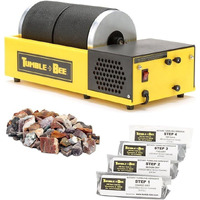 Tumble-Bee Rock Tumbler - Double Barrel Rock Tumbler For Adults And Kids - Rotary Tumbler For Stone  Rock  Metal And Sea Glass Tumbler Machine - Vibratory Tumbler Rock Polishing Kit - Model Tb-22-Kit
