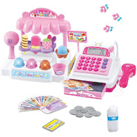 Ice Cream Store Mini Cash Register With Pretend Play Desserts  Working Scanner  Calculator  Microphone  Money And Credit Card