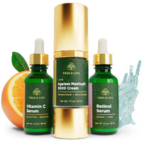 Tree Of Life Rejuvenation Pack With Vitamin C Serum + Retinol Serum + Luxe Ageless Matrixyl 3000 Cream  Tighten And Lift Trio  3 Count X 1Oz