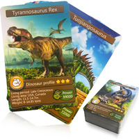 Aminfun 55Pcs Dinosaur Learning Recognition Flash Cards Dinosaur Fan Collectible Cards  Flash Card  Educational Learning Toys For Kids  Gift For Boys And Girls.