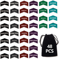 48 Pieces Magic Gathering Counters Tokens Antique Metal Buff Mtg Keyword Counters Set Double Sided Compatible With Mtg With Velvet Drawstring Pouch