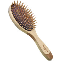 Giorgio Eco Friendly Wooden Bristle Hairbrush - Large Detangling Brush And Hair Growth Brush For Thick Or Long Hair - Oval Paddle Hair Brush Made With Anti Static Beechwood  Silicone Massage Cushion