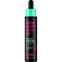 B.Tan Darkest Self Tanning Drops For Face & Body | Pump Up The Tan To Ten - Insanely Dark Gradual Sunless Tanner Bronzing Glow Drops  Vegan  Cruelty Free  1.0 Fl Oz