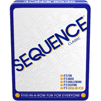Sequence In A Tin - Five-In-A-Row Fun For Everyone By Jax  White  2-12 Players