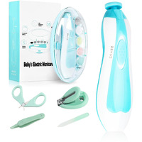 Baby Electric Nail File  8 In 1 Safe Baby Nail Trimmer  Baby Nail Clippers With 6 Grinding Heads And Light  Baby Nail Care Kit For All Ages