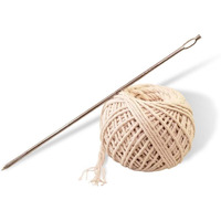 Spitjack Meat Trussing Needle And Butchers Cooking Twine Kit For Sewing Up Whole Hog  Pig  And Roasting Chicken And Turkey. 7 Inch Stainless Steel Needle And 185 Feet Of Cotton Kitchen String.