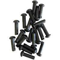 Aj Tack Black Rowel Pins - 10 Pairs