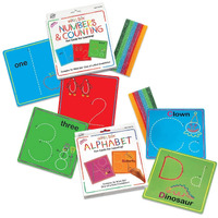 Wikki Stix Alphabet With Upper & Lowercase And Numbers & Counting Cards - 53 Pieces