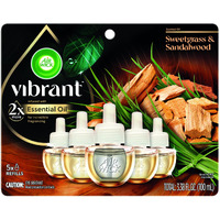 Air Wick Plug In Scented Oil Refills  Sweetgrass + Sandalwood  Air Fresheners For Home Long Lasting  Room Fresheners Air Freshener Plug In  Essential Oils  Home Essentials For Small&Large Spaces 5 Ct