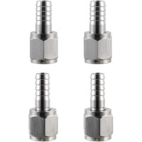 ?2 Pairs?Mrbrew Homebrew Hose Swivel Nut Barb  1/4'' Barb & 5/16'' Barb  Stainless Steel Mfl Quick Disconnects Fittings For Brewing Keg System