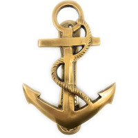 Madison Bay Company Nautical Ship's Anchor Antiqued Brass Door Knocker  6.25 Inches Tall