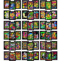 Colossal Pack Of 54 Fuzzy Velvet Coloring Posters (All Unique Designs) - Bulk Crafts And Coloring Activity For All Ages - Great For Group Projects  Assisted Living  Classrooms  And Rehab Centers