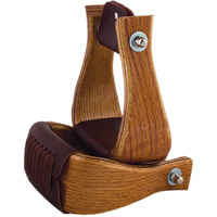Hilason 172156-3-Bg 3In Oak Wood Bell Stirrups
