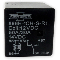 Song Chuan 896H-1Ch-S-R1 Automotive Relay Quick Connect 12Vdc 50Amp