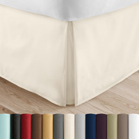 Linen Market Bed Skirt - Ultra Soft Microfiber - Easy Fit With 14 Inch Tailored Drop - Hotel Quality  Shrinkage & Fade Resistant - Bed Cover - Queen Bed Set - Bedroom D?Cor - (Queen  Ivory)