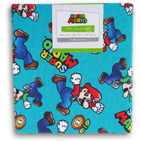 Fat Quarter 100% Cotton For Sewing Crafts - 18 X 21 Inches (Mario & Luigi)