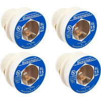 Bussmann Sl-15 15 Amp Time Delay Loaded Link Rejection Base Plug Fuse  125V Ul Listed By Bussmann