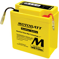 Motobatt Mbt6N6 6V 6Ah Motorcycle Battery Replaces 6N6-3B