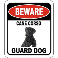 Beware Cane Corso Guard Dog Outdoor Sign - Warning Signs For Home  Dog House Sign Decorations  Animal Warning Signs - Safety Sign For The Home  Indoor Outdoor Signs - 8.5"" X 10""