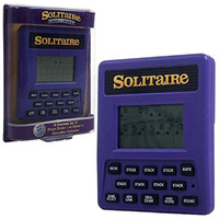 Trademark Poker Electronic Handheld Solitaire Game  Purple  0.75"" L X 3.375"" W X 4.25"" H