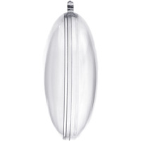 Homeford Fillable Plastic Clear Oval Ornament  2-3/4-Inch  12-Count