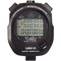 Ultrak 495 100 Lap Memory Black Professional Stopwatches Continuous Display Of Event Time New