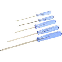 5Pc Set Of Metric Ball Tip Hex Drivers 1.5Mm 2.0Mm  2.5Mm  3.0Mm & 4.0Mm (Allen Key Tip/Hexagonal Type Screwdrivers). Made In Japan. Engineer Dk-03