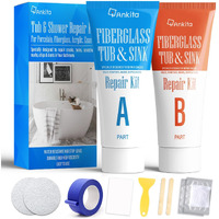 Tub Repair Kit White  Tub Chip And Bathtub Repair Kit For Enamel  Fiberglass  Acrylic  Porcelain  Patch And Repairs Chips  Cracks  Scratches  Rust  Holes On Tub  Toilet  Sink  Shower  Tray In Bathroom