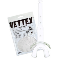 Markwort Vettex Doubleguard Mouthguard For Football  Lacrosse  Mma  Boxing  Braces - Breathable Doubleguard With Lip Protection And Strap  Clear