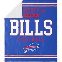 Foco Buffalo Bills Nfl Team Property Of Sherpa Fleece Blanket