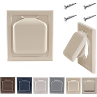 No-Pest Vent  Exclusive Dual Door Dryer Vent Cover Outdoor 4 Inch  Made In Usa W Highest Uv Resistant Plastic In Any Outdoor Vent Cover (Tan  4 Inch W/O Duct Tube)