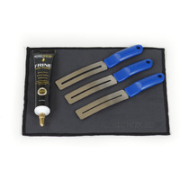 Musicnomad 5 Pc. Frine Fret Polishing Kit With Fretboard Guards  Polish  Cloth (Mn124)