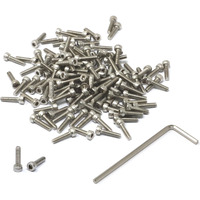 Iexcell 100 Pcs M2.5 X 10Mm Thread Pitch 0.45 Mm Stainless Steel 304 Hex Socket Head Cap Screws Bolts Kit