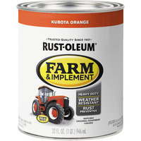 Rust-Oleum 280159 Farm & Implement Enamel Paint  Quart  Kubota Orange  (Pack Of 1)