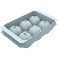 Wibimen Large Ice Cube Molds  Easy To Fill & Release Whiskey Ice Cubes Mold  Big Round Ball Ice Cube Trays For Freezer - Whiskey Bourbon Cocktail(1.9In*6 Balls- Blue/1 Pack)