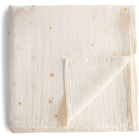 Mushie Muslin Baby Swaddle Blanket | 100% Organic Cotton (Sun)