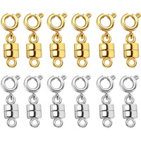 Qulltk Magnetic Necklace Clasps And Closures Converters Jewelry Clasps For Bracelet Necklaces Chain Gold And Silver Plated Jewelry Making Necklace Clasps