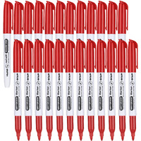 Sfaih Fine Tip Dry Erase Markers - 24 Pack Red Whiteboard Erasable Markers Bulk For Kids Adults  Ideal For Classroom School Office Home Use On White Board  Non-Toxic Easy Clean