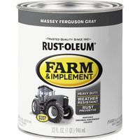 Rust-Oleum 280157 Farm & Implement Enamel Paint  Quart  Massey Ferguson Gray  (Pack Of 1)