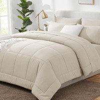 Cozylux California King Size Comforter Sets - 7 Pieces Bed In A Bag Set Beige  Bedding Sets Cal King With All Season Quilted Comforter  Flat Sheet  Fitted Sheet  Pillowcases