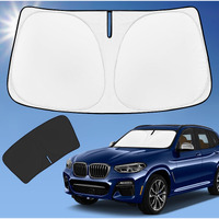 Sun Shade Sunshade For Nissan Rogue Windshield Cover 4-Layer Front Window Shade Custom Fit Rogue 2023-2024 (Not For Rogue Sport) Sun Visor 240T Retractable Shade Shield Blocks Uv Rays