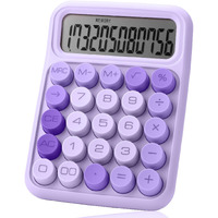 Mr. Pen- Mechanical Switch Calculator  12 Digits  Large Lcd Display  Purple Calculator Big Buttons  Mechanical Calculator  Calculators Desktop Calculator  Cute Calculator  Aesthetic Calculator