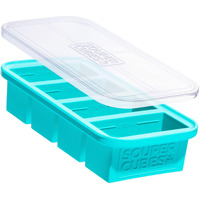 Souper Cubes 1 Cup Silicone Freezer Molds With Lids - Easy Meal Prep Container And Freezer Soup Mold Silicone Freezer Trays With Lid For Food  Soup  Desserts And More - Aqua - 1-Pack