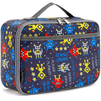 Flowfly Kids Lunch Box Insulated Soft Bag Mini Cooler Back To School Thermal Meal Tote Kit For Girls  Boys  Robot
