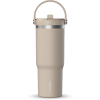 Hydrapeak Nomad 32 Oz Tumbler With Handle And Straw Lid  Leakproof Tumbler  Tumbler Lid Straw  Double Insulated Tumblers  32Oz Double Insulated Cup Straw  Stainless Steel (Latte)
