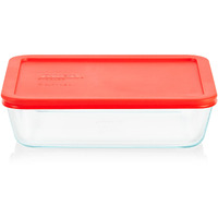 Pyrex Simply Store Glass Food Storage Container  Snug Fit Non-Toxic Plastic Bpa-Free Lids  Freezer Dishwasher Microwave Safe  6 Cup
