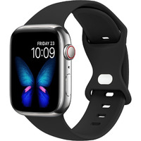 Tighesen Sport Bands Compatible With Apple Watch Band Ultra 2/Ultra Se Series 9/8/7/6/5/4/3/2/1 38Mm 40Mm 41Mm 42Mm 44Mm 45Mm 49Mm S/M M/L For Women/Men Silicone Iwatch Band(Black  42/44/45/49Mm M/L)