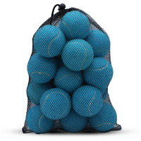 Shyujajie Tennis Balls  20 Pack Training Tennis Balls High Elasticity Practice Tennis Balls For Beginner  Exercise Playing Balls For Pet Dog (Light Blue)